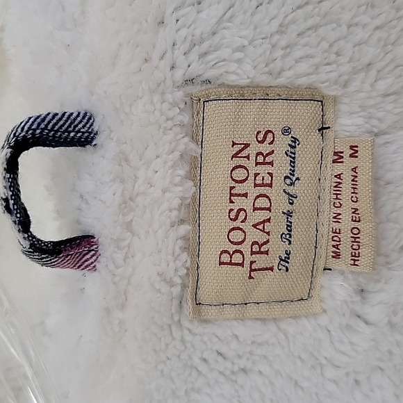 Boston Traders Blue, Pink & White Plaid Hooded Shirt Jacket M - Picture 9 of 15